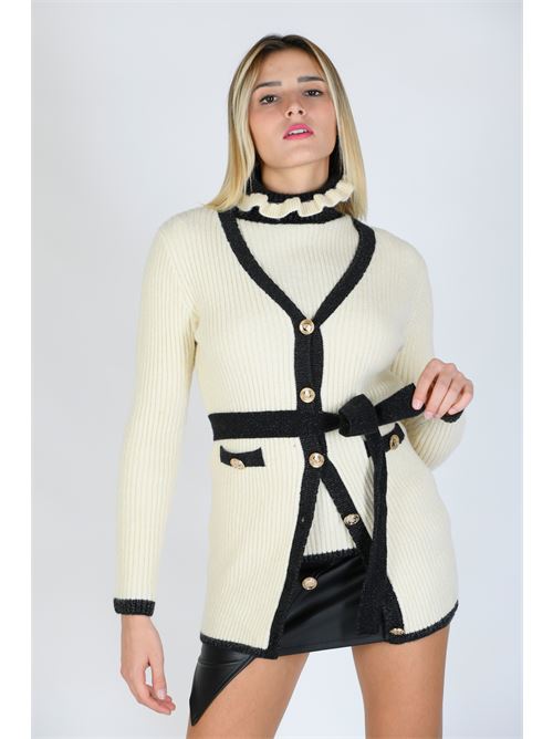 cardigan avorio LE VOLIERE | WW23M420IVORY